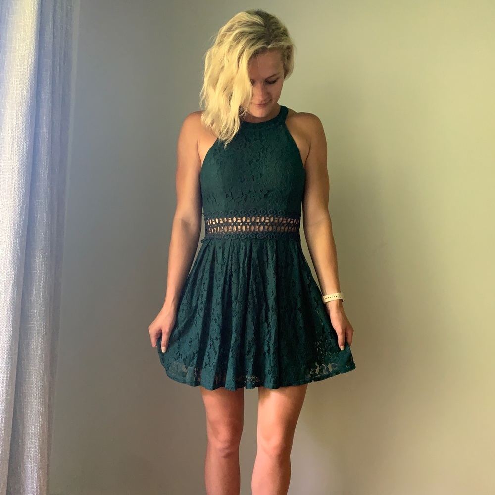 High Neck Lace Dress